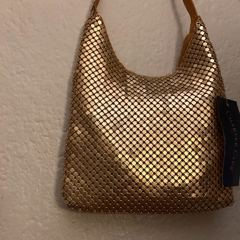 Y2K NWTs Gold Chainmail style bag - Picture 3 of 12